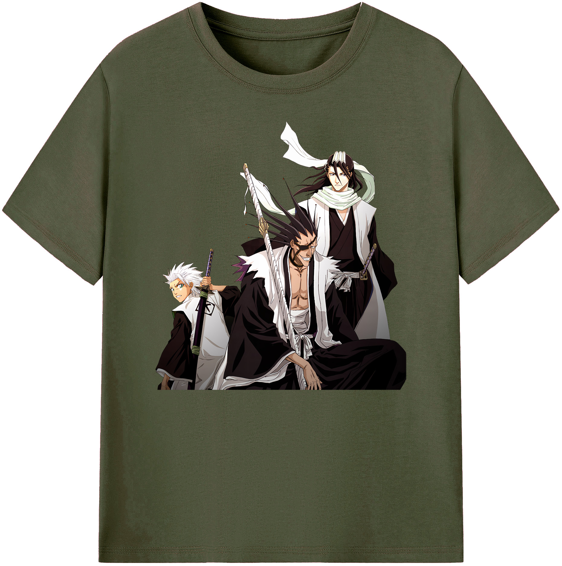 （画像用） ブリーチ ざらき けんぱち BLEACH Zaraki Kenpachi 綿100％ メンズ半袖Tシャツ｜肌触りやわらか＆通気性